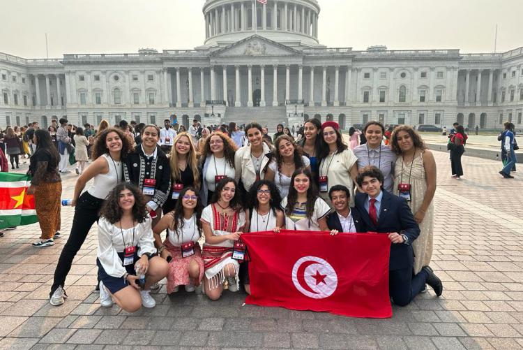 Tunisia YES students in Washington, D.C.