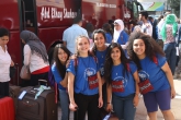 West Bank YES girls in front of bus at Allenby crossing